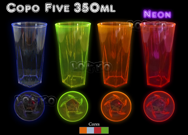 Copos de festa Five 350ml